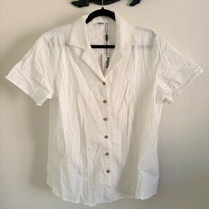 Zeagoo Women's White Short Sleeve Blouse